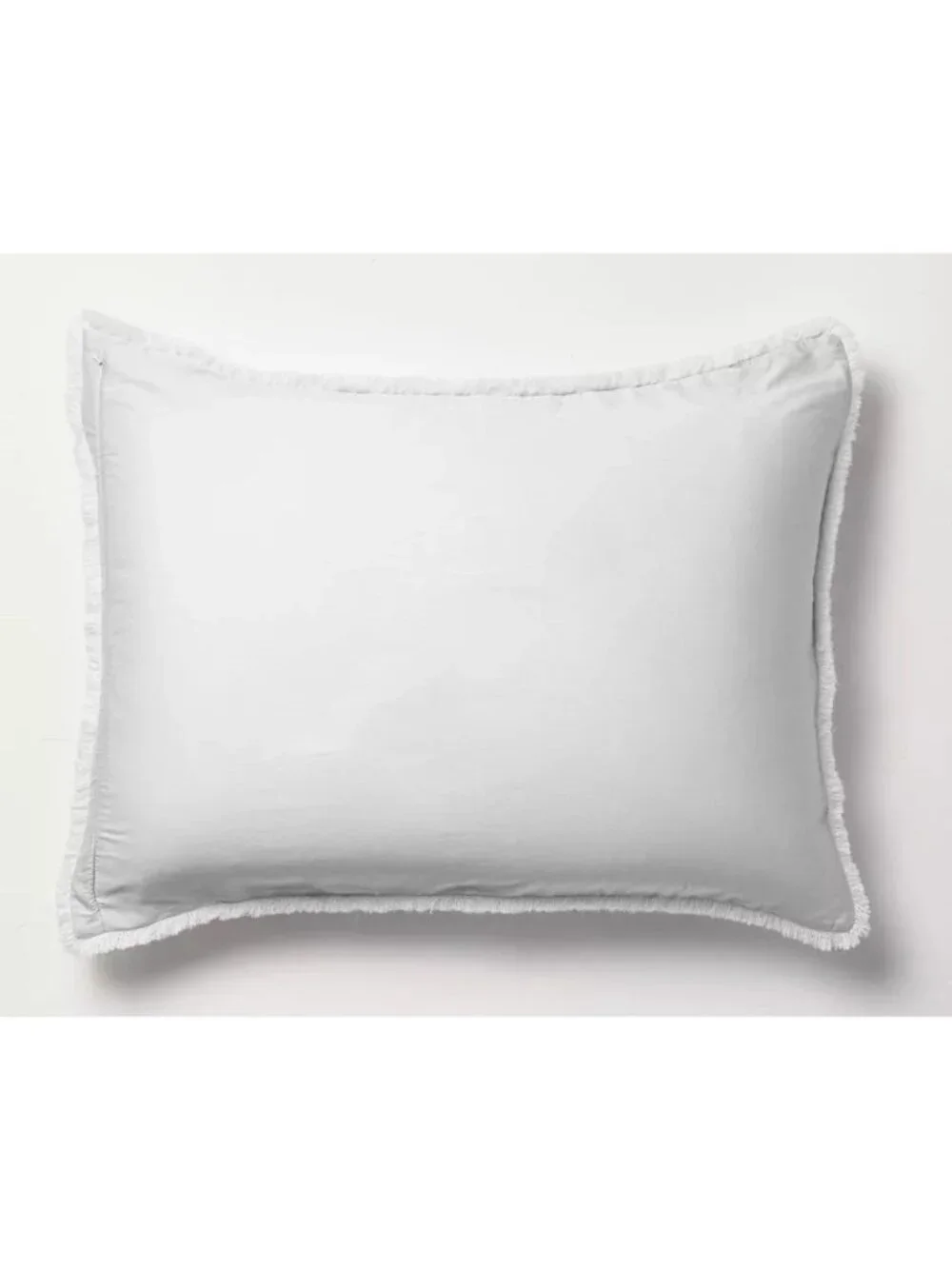 Casaluna Heavyweight Linen Blend Light Gray Standard Size Pillow Sham 20